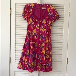 Vintage Oscar De Larenta floral dress